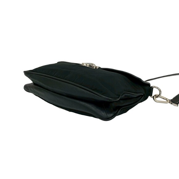 PRADA Black Leather Shoulder Bag